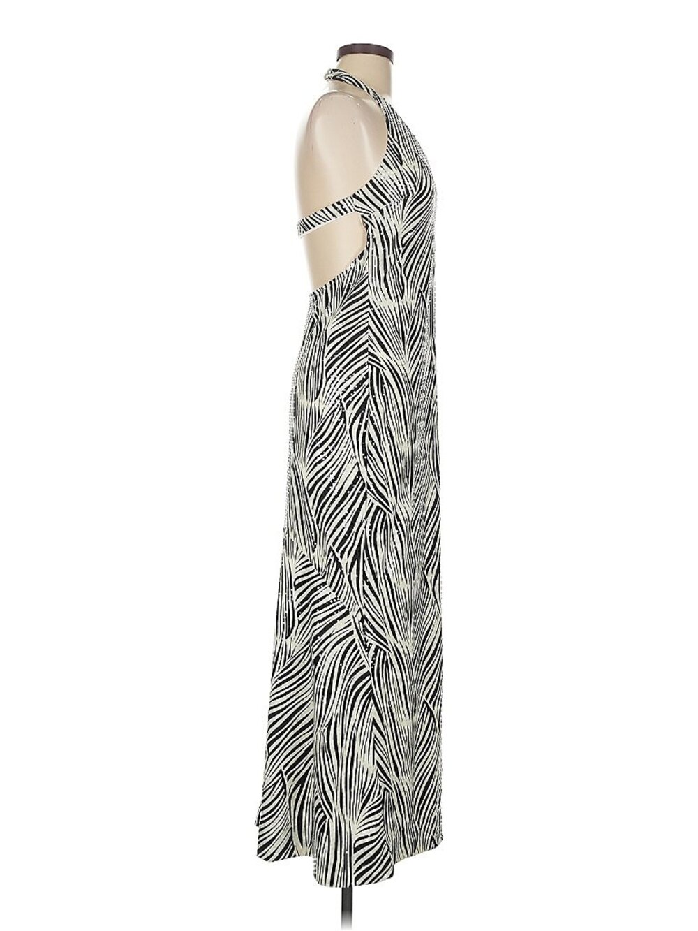 Vintage Jessica McClintock Millennium 2000 Halter Maxi Dress Size 6 - Picture 5 of 8